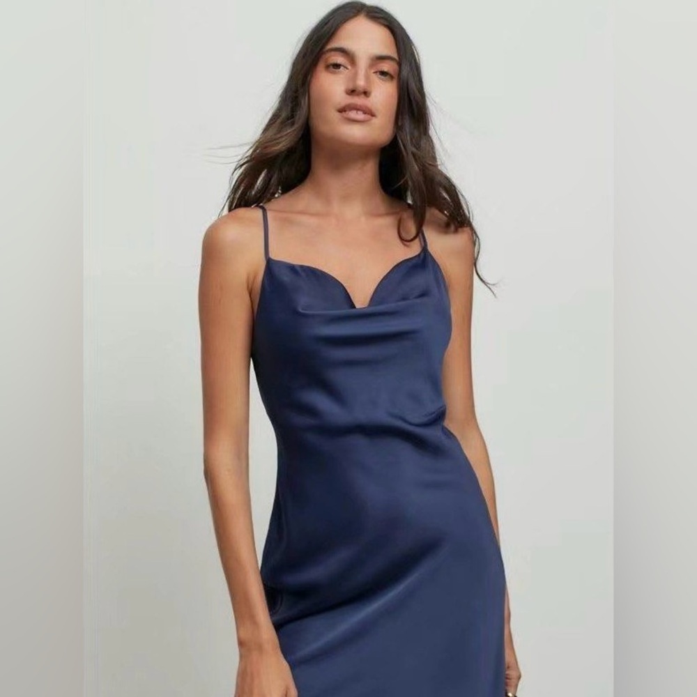 URBAN OFFICIALS MALLORY COWL NECK SLIP DRESS NWT